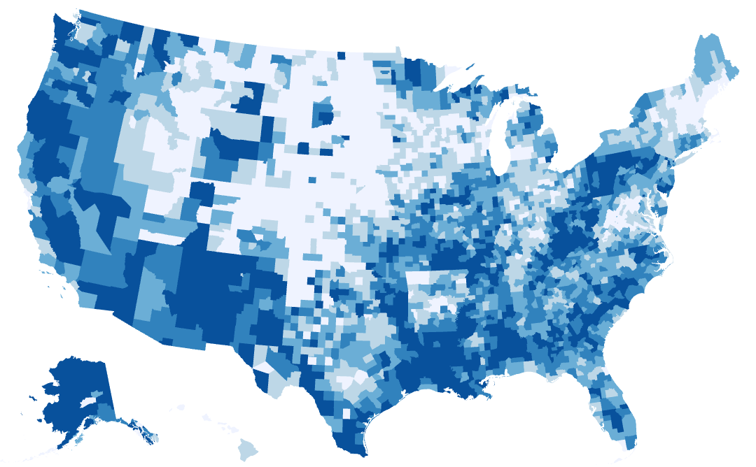 US choropleth map